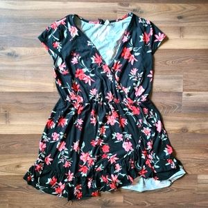 H&M Ruffled Floral Wrap Dress